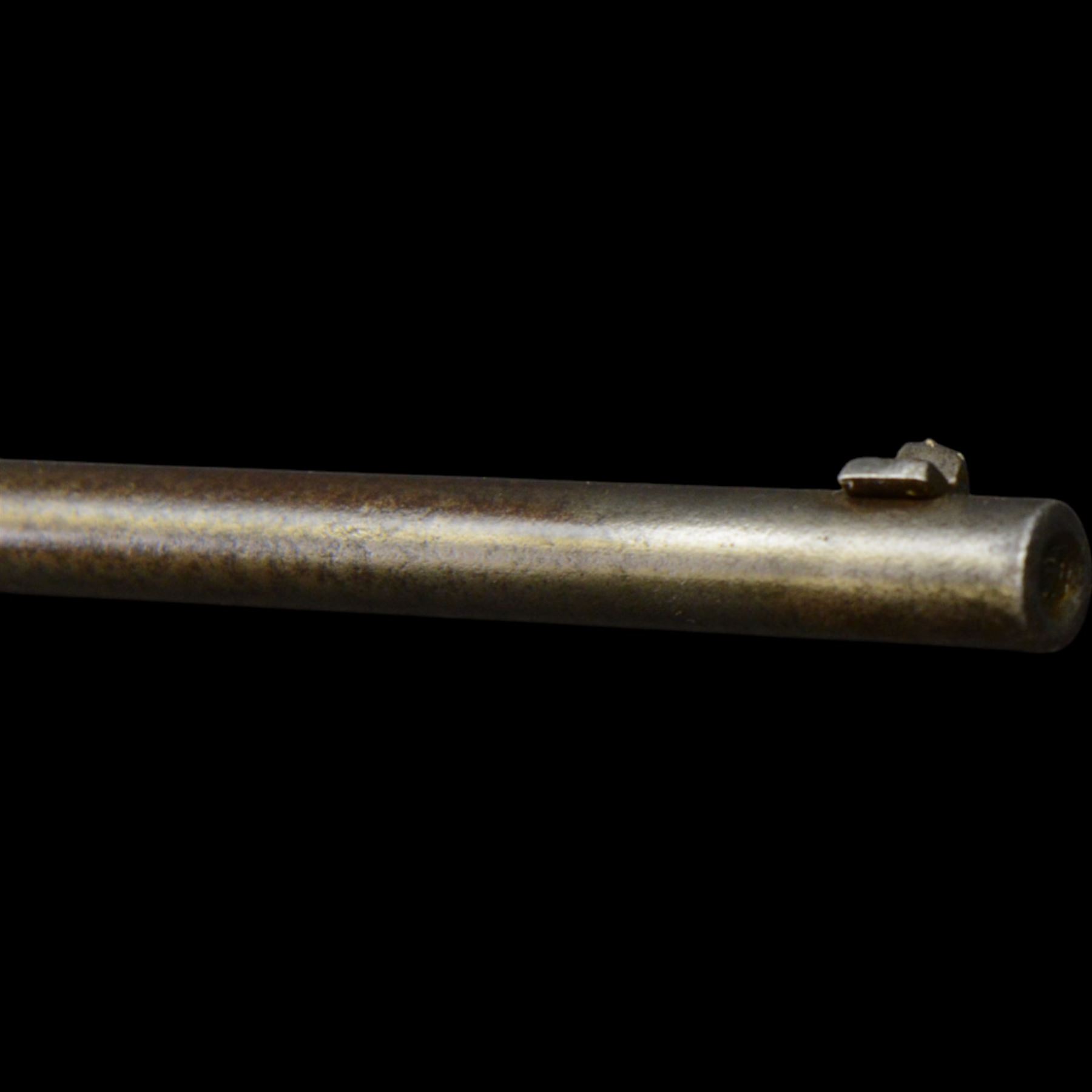 Air rifle with  octagonal and circular barrel, possibly Belgian but seemingly unmarked, L90cm