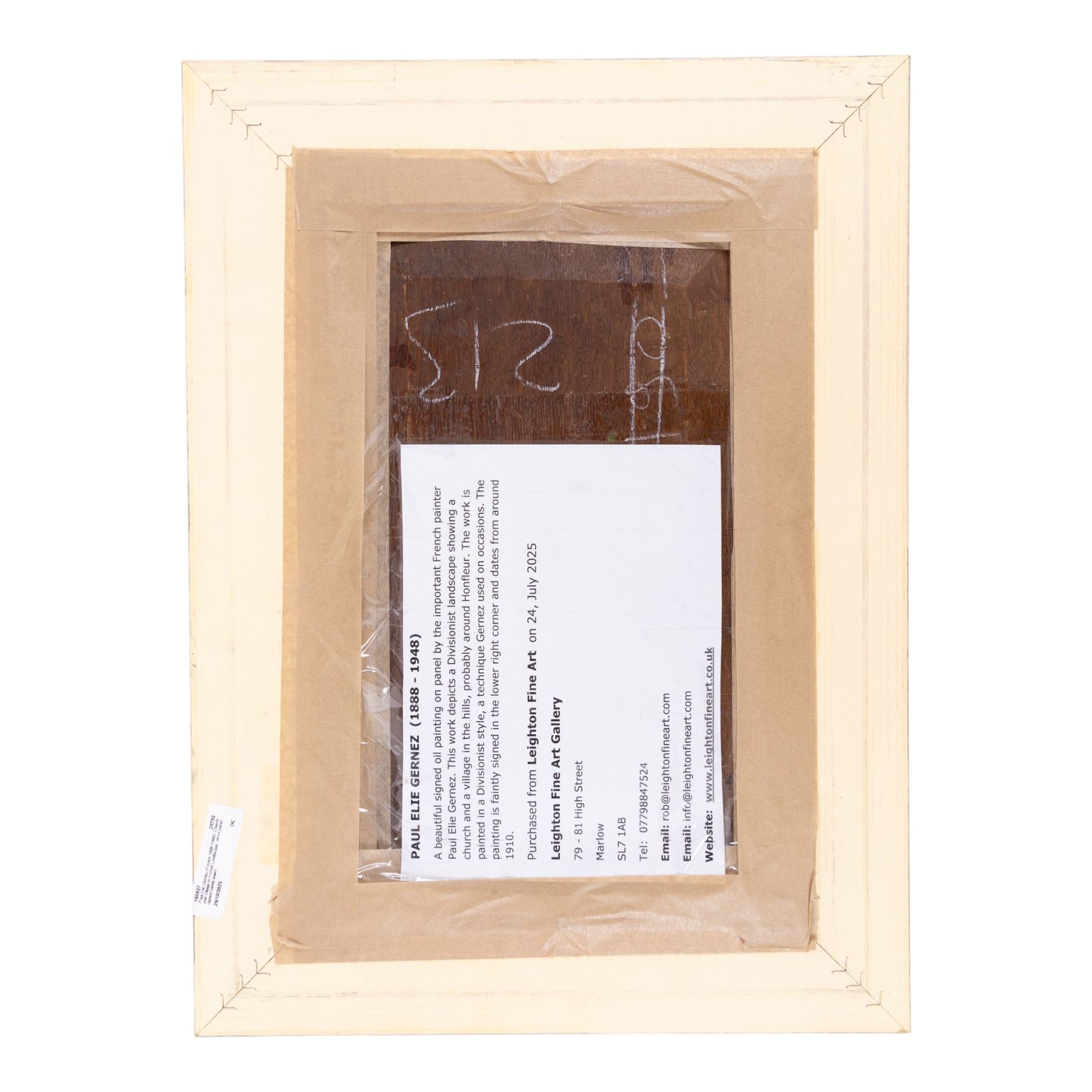 Paul Elie Gernez (French 1888-1948): Church and Village in French Landscape, oil on panel signed faintly lower right 19cm x 31cm
Provenance: private collection purchased Leighton Fine Art, Marlow, Bucks
