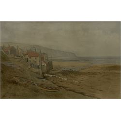 Edward C Booth (British 1821-post1893): 'Robin Hood's Bay Yorkshire', watercolour signed titled and dated 1891, 33cm x 52cm