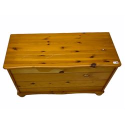 Pine computer desk and a pine blanket box (2)