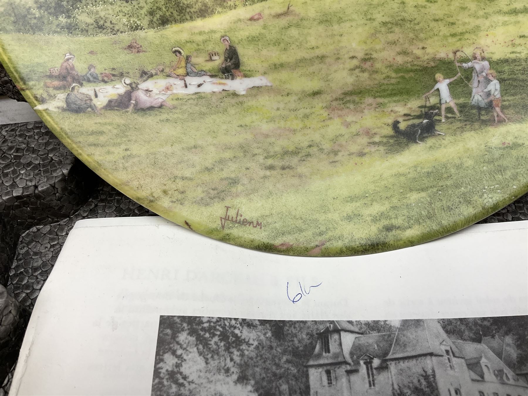 Twenty-three Bradford Exchange collector's plates with boxes and certificates, including Une Journee au bord de l'eau, wehrhaftes vischering, Vieux moulin a eau en Alsace etc 