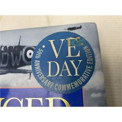 Winged Victory. 1995. Loose mounted signed dedication note and bookplate on the fep from the authors Wing Commander P.B. (Laddie) Lucas and Air Vice-Marshall J.E. (Johnnie) Johnson with duplicate signatures on the title page. Unclipped dustjacket.