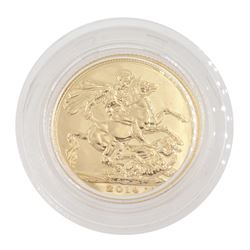 Queen Elizabeth II 2014 gold full sovereign coin
