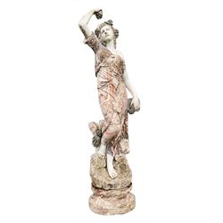Victorian style classical rouge and white marble classical statue of woman, on circular stepped moulded plinth base

Location: Duggleby Storage, Scarborough Business Park YO11 3TX
