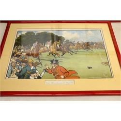  The Bluemarket Races: 'The Arrival on the Course', 'Start' and 'Homewards', three chromolithographs after Cecil Aldin (British 1870-1935) pub. Lawrence & Bullen 1902, max 38cm x 61cm (3)  