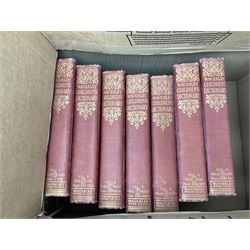 Books, including a full set of Harmsworth Encyclopaedias, eight volumes of Weverley Children's Dictionary, five volumes of The World's Library of best books, Pictorial knowledge seven volumes etc, four boxes.    