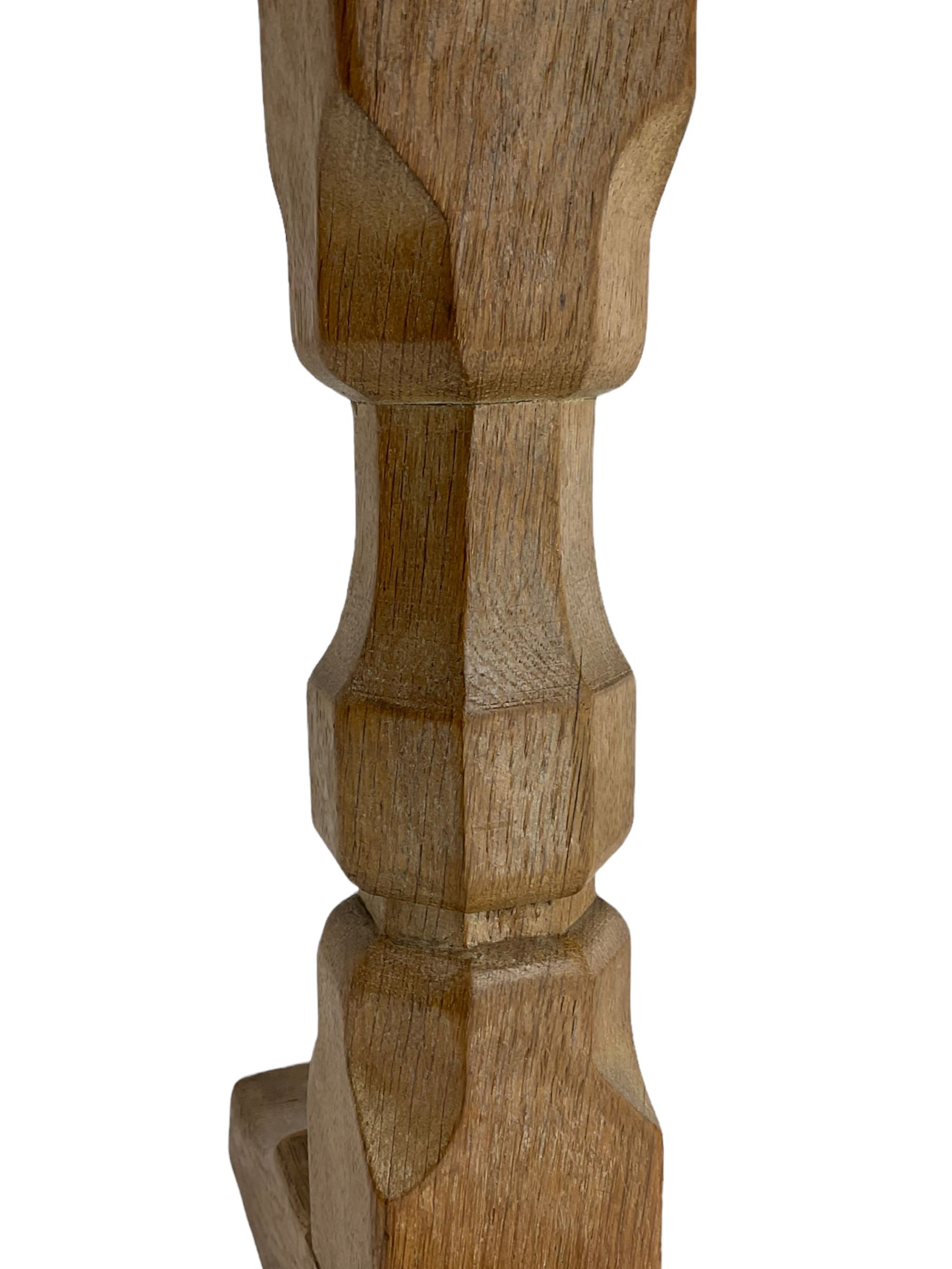 Yorkshire oak - rectangular adzed oak coffee table by Colin Almack (Beaverman), unsigned