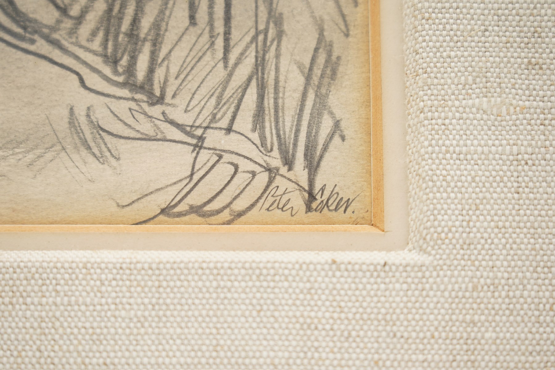 Peter Godfrey Coker RA (British 1926-2004): 'Near Cranham Hill' - Gloucestershire, graphite pencil drawing signed, titled on Thackeray Gallery label verso 26.5cm x 37cm