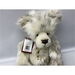 Four Charlie Bears, comprising Christine CB181832B, Marshmallow CB161616, and Savoury Pudding CB625096, each designed by Isabelle Lee, each with tags, plus one example CB151535B lacking tag 