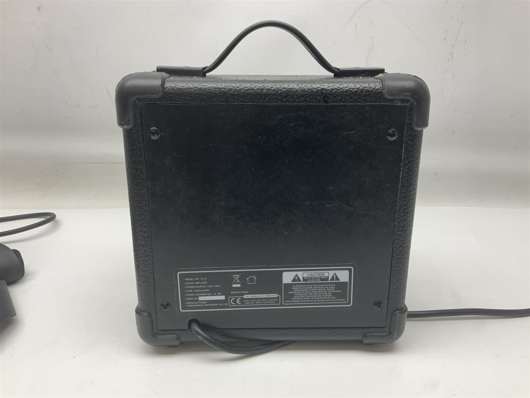 Aria Les Paul style electric guitar, no.037704CH L102cm; with amplifier, soft carrying case and stand; together with various guitar songbooks etc