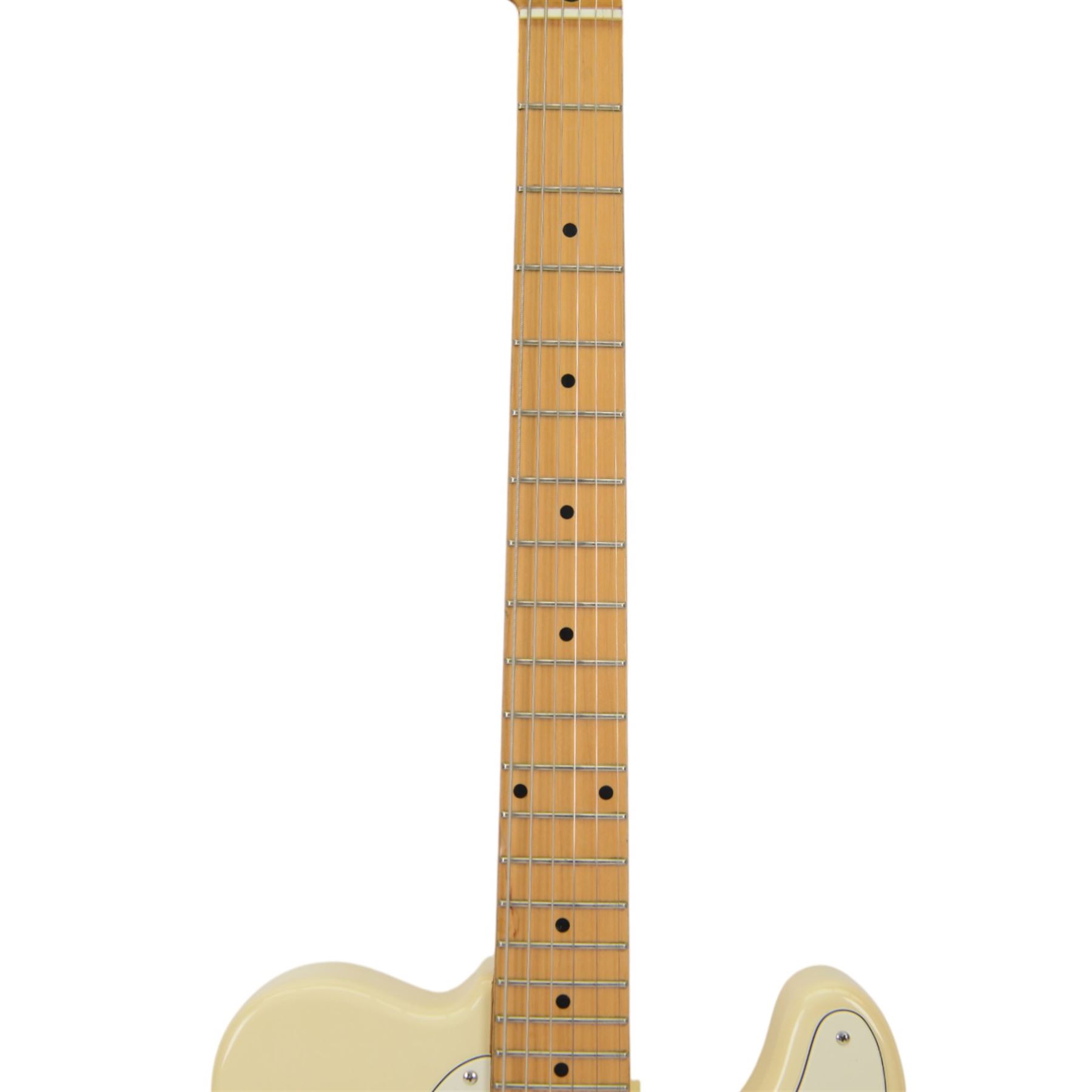2004 Fender Telecaster electric guitar, with cream body, made in Corona California USA, L97cm