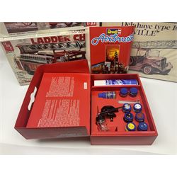 Seven scale model assembly kits to include Airfix, Heller, Italeri etc in one box