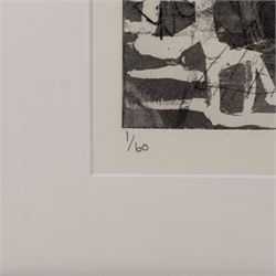 Kane Cunningham (British 1961-): 'Reclining Nude', limited edition etching with aquatint signed titled and numbered 1/60 in pencil 29.5cm x 33cm