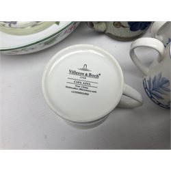 Royal Worcester Herbs oven dish, tray and bowl, together with Villeroy & Boch mugs, Royal Worcester coasters etc 