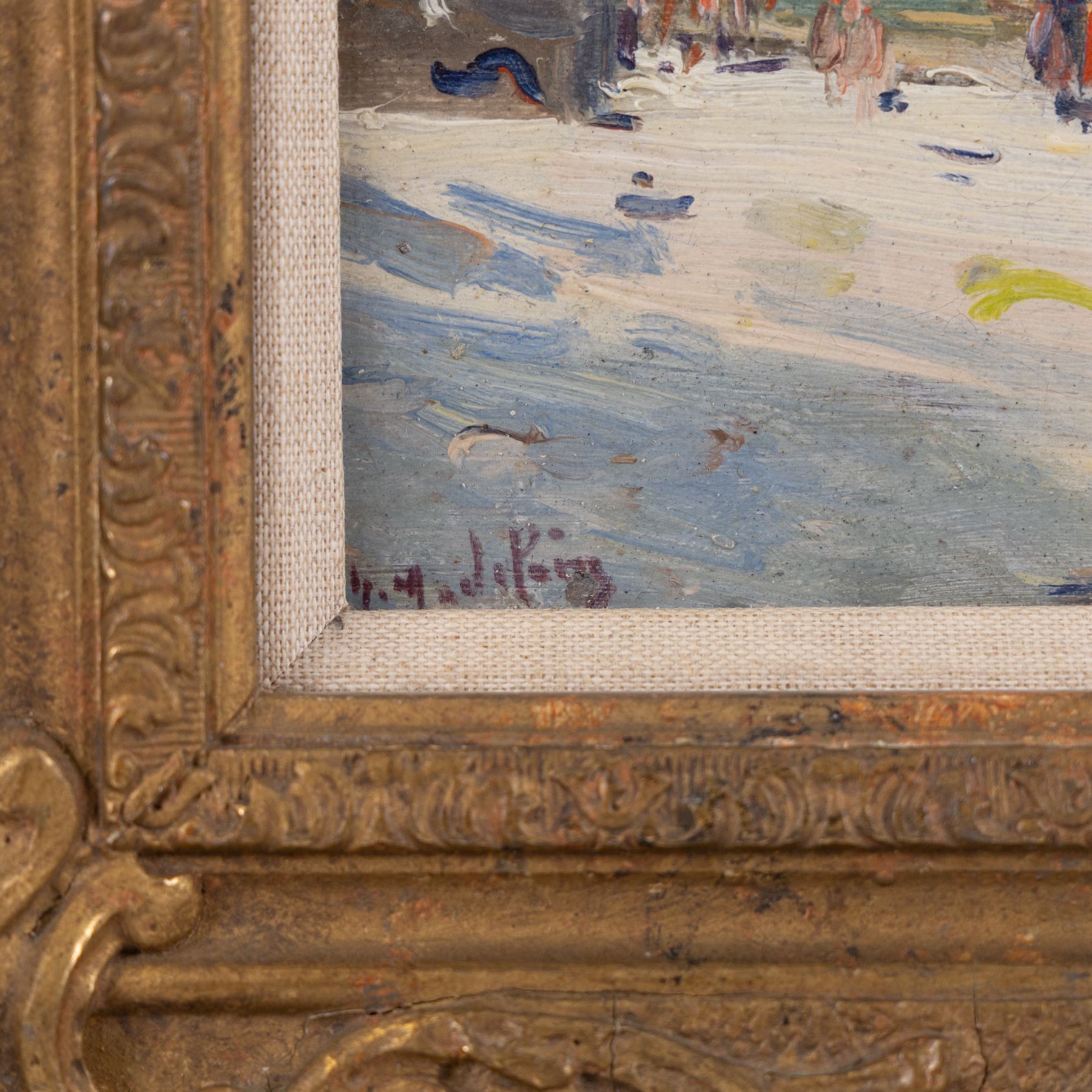 Gustave Madelain (French 1867-1944): 'Notre Dame de Paris', oil on canvas signed, titled on gallery label verso 25cm x 32cm 
Provenance: exh. Richmond Gallery, London, label verso