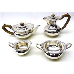  Four piece silver tea set by SI Sheffield 1940 73oz  