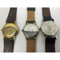 Two automatic wristwatches including Gerrard and Baronet and six manual wind wristwatches including Medana Tissot Seastar-Seven, Roamer, Eterna, Bakobe and Eastend Watch (8)