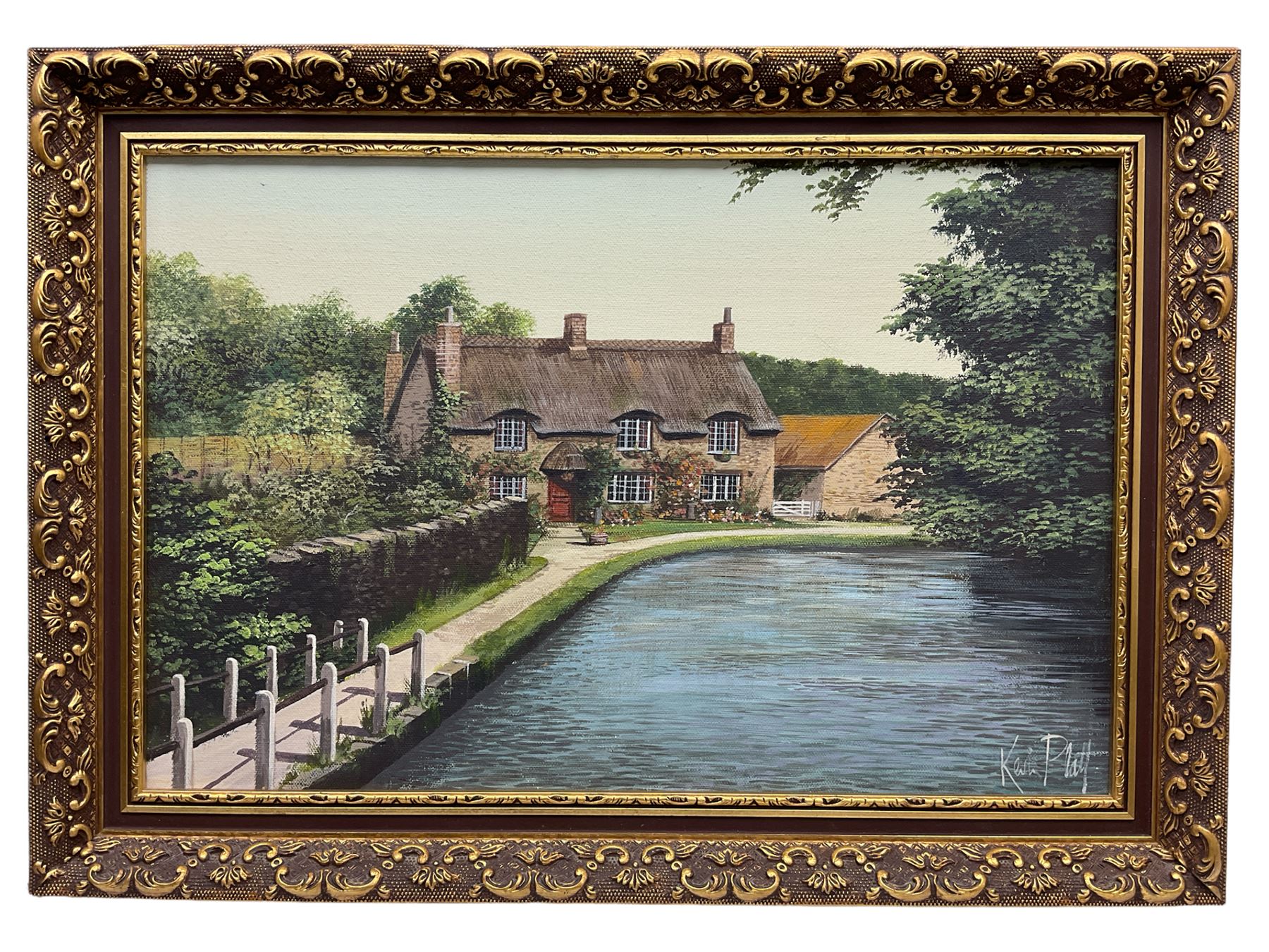 Kevin Platt (British 1945-): Thornton Le Dale, oil on canvas signed 29cm x 44cm