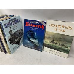 Twenty-seven books of maritime and naval interest including Archibald: The Fighting Ship in the Royal Navy; Chant: The History of the World's Warships; Groner: German Warships 1815-1945; books on seapower, destroyers, battleships, cruisers, seamanship etc