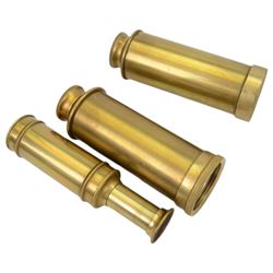 Collection of telescopes, including Negretti & Zambra The Yachting telescope and examples by Ross London, JA Smith, JF Hunt, Ottoway, Dolland etc, mostly for restoration 