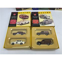 Six Lledo Vanguards 1:43 scale Special Limited Edition of 5,00 die-cast model sets including Whitbread Service Vans of the 50's & 60's and Heartbeat Collection, together with a 1:64 die-cast set (7)