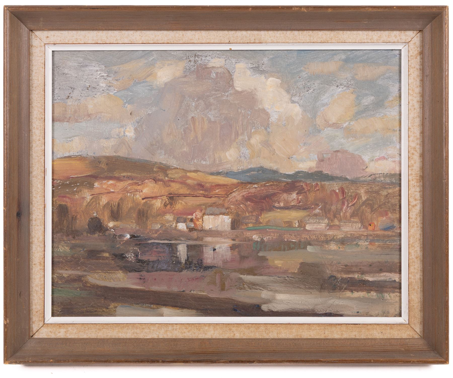 David Russell Anderson RSW (Scottish 1884-1976): 'Loch Long', oil on board, titled and attributed on label verso 25cm x 33cm 