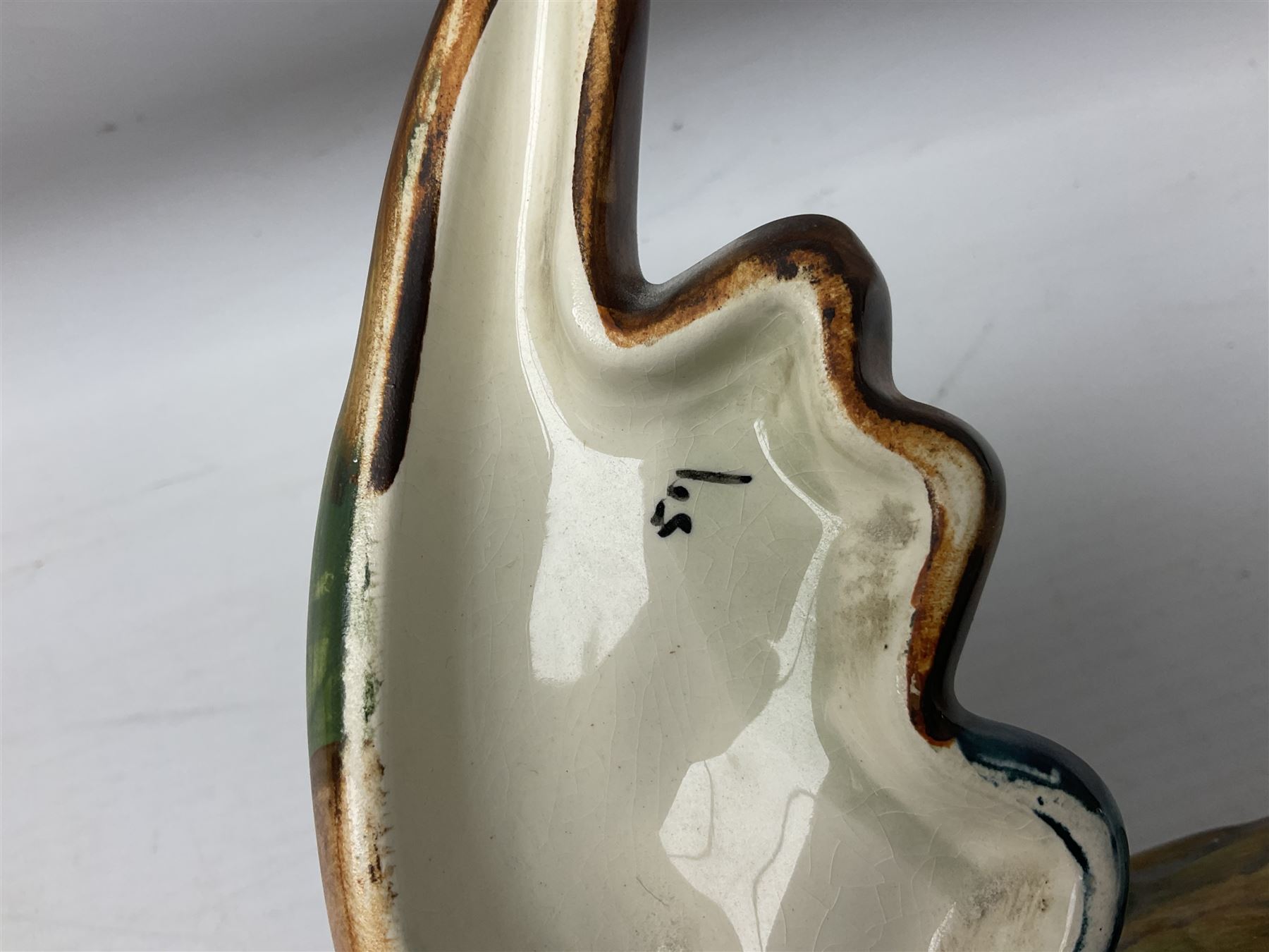 Set of five Beswick graduated wall mounting figures of flying ducks, models from 596/0 to 596/4, largest L29cm