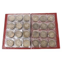 Seventy-two restrike Chinese coins, in a red album