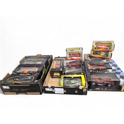 Fourteen 1:18 and 1:24 scale diecast model vehicles, including Classico Ferrari 1972 312, DX RC Lamborghini Gallardo, Maisto Silver Edition Porsche Boxter, , Bburago Williams Fw14, Bburago Ferrari 641/2, etc all boxed