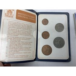 Great British and World coins, including commemorative crowns, Queen Victoria 1892 shilling, pre-decimal coinage etc