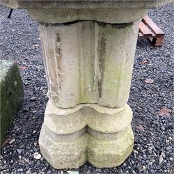 18th/19th century carved stone font - THIS LOT IS TO BE COLLECTED BY APPOINTMENT FROM DUGGLEBY STORAGE, GREAT HILL, EASTFIELD, SCARBOROUGH, YO11 3TX