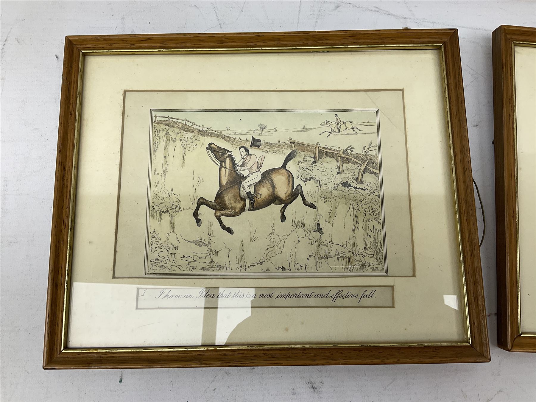 Edmund Dulac's Picture book for the French Red Cross, together with four framed and glazed hand coloured equestrian prints, in one box