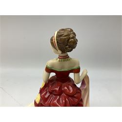 Five Royal Doulton figures from the Pretty Ladies collection, comprising Spring Ball HN5467, Autumn Ball 5465, Summer Ball HN5464, Summer HN5322 and Spring HN5321