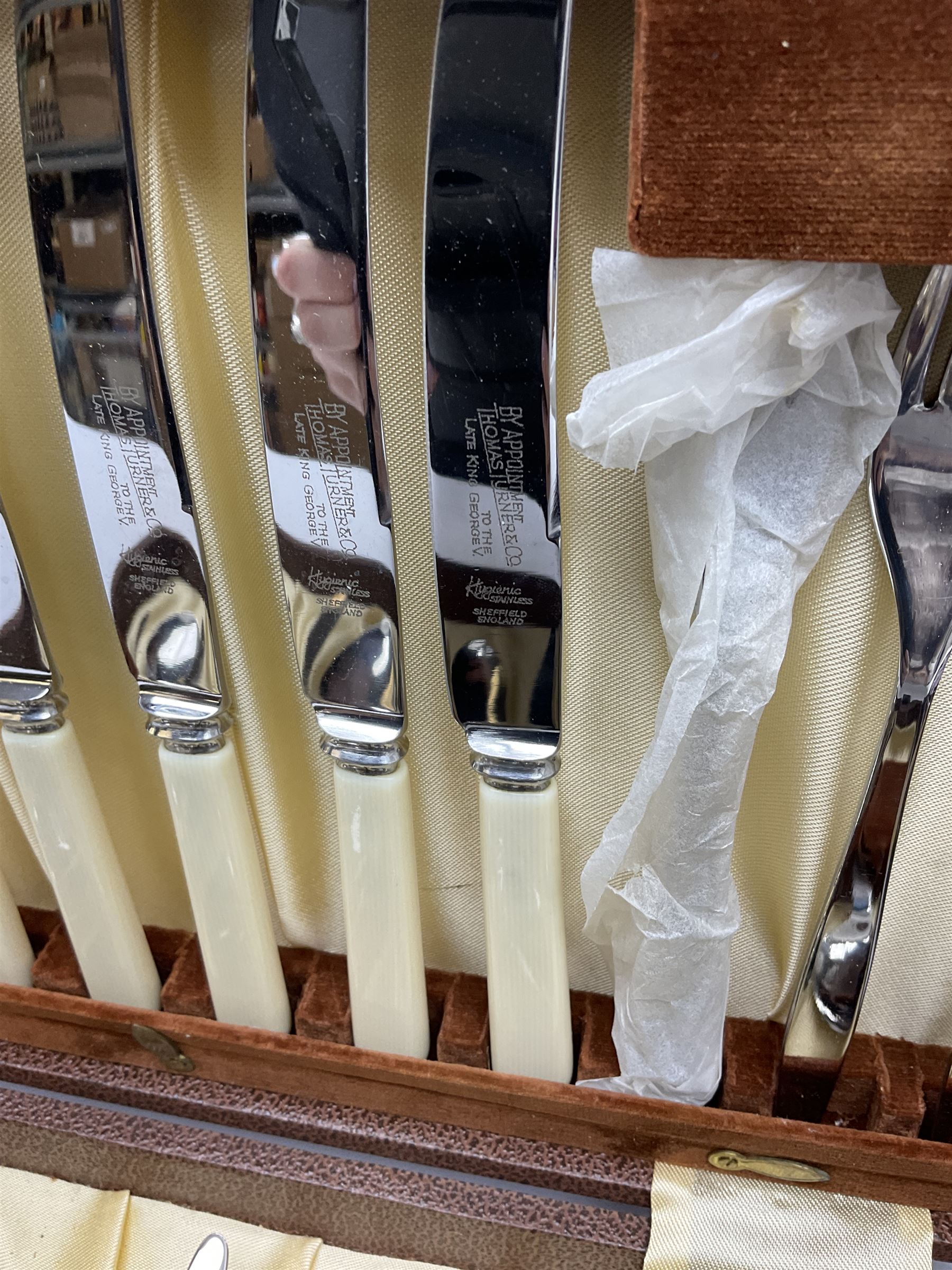 Two cased canteens of cutlery comprising Viners of Sheffield 1960s EPNS