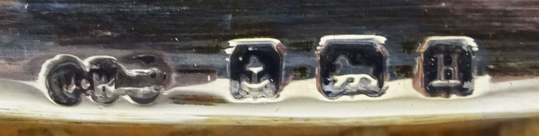 Art Deco thirteen piece silver mounted blue guilloche enamel dressing table set, comprising two hair brushes, two clothes brushes, hand mirror, two cut glass jars, buffer and a cut glass scent bottle, hallmarked J W Tiptaft & Son Ltd, Birmingham 1930 and 1932, and a silver handled manicure set, hallmarked Daniel Manufacturing Company, Birmingham 1930, with a pair of base metal scissors, each contained within three original fitted cases with black and cream silk and velvet lined interiors, one with removable mirror