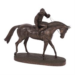 After David Geenty, composite figure At the Start, together with two Heredities figures, Mare and Stallion and Setter,  largest H28cm