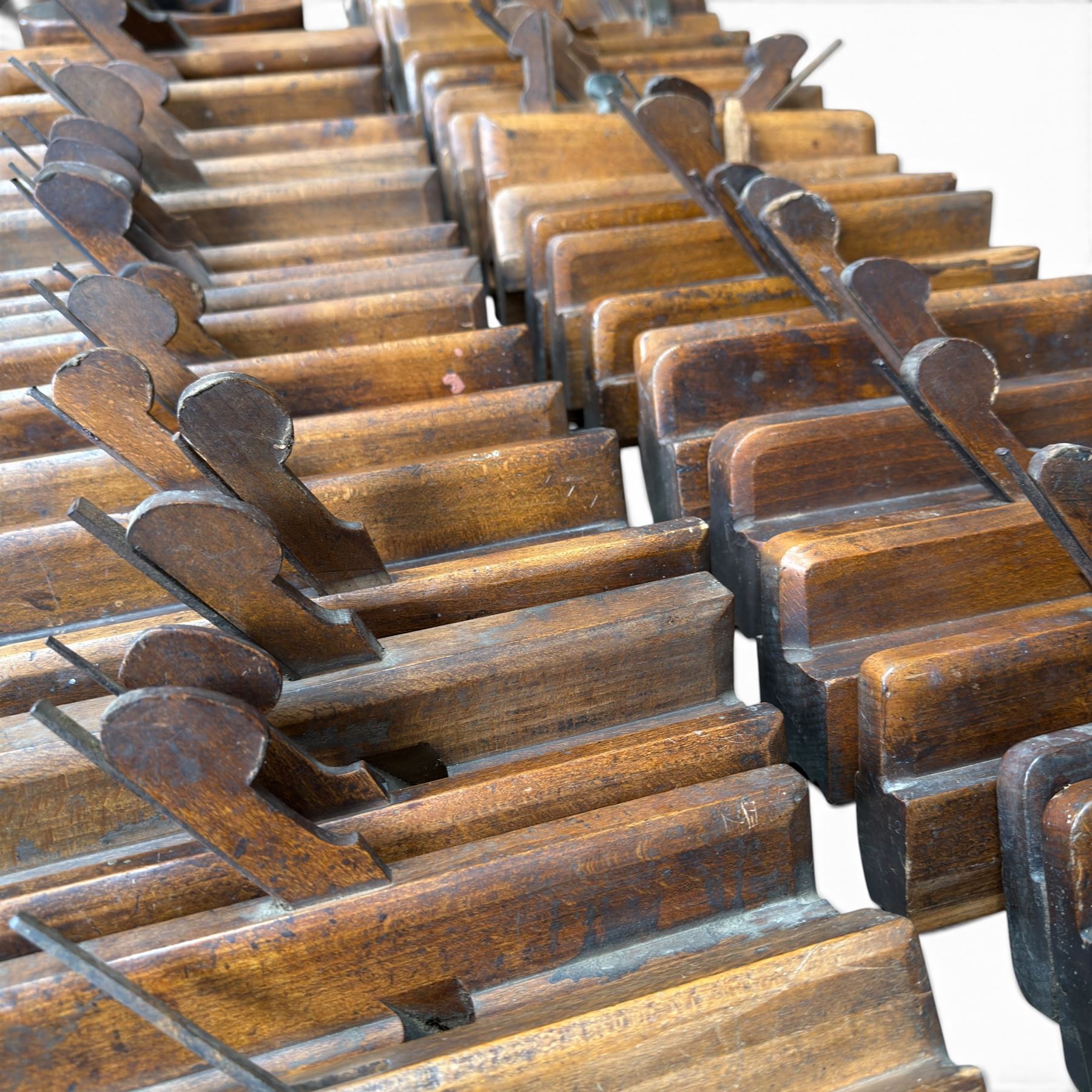 Collection of planes and woodworking tools including wood planes, chisels, hammers etc along with three books (Antique Woodworking Tools, Timber Preservation and Woodworkers Pocket Book)