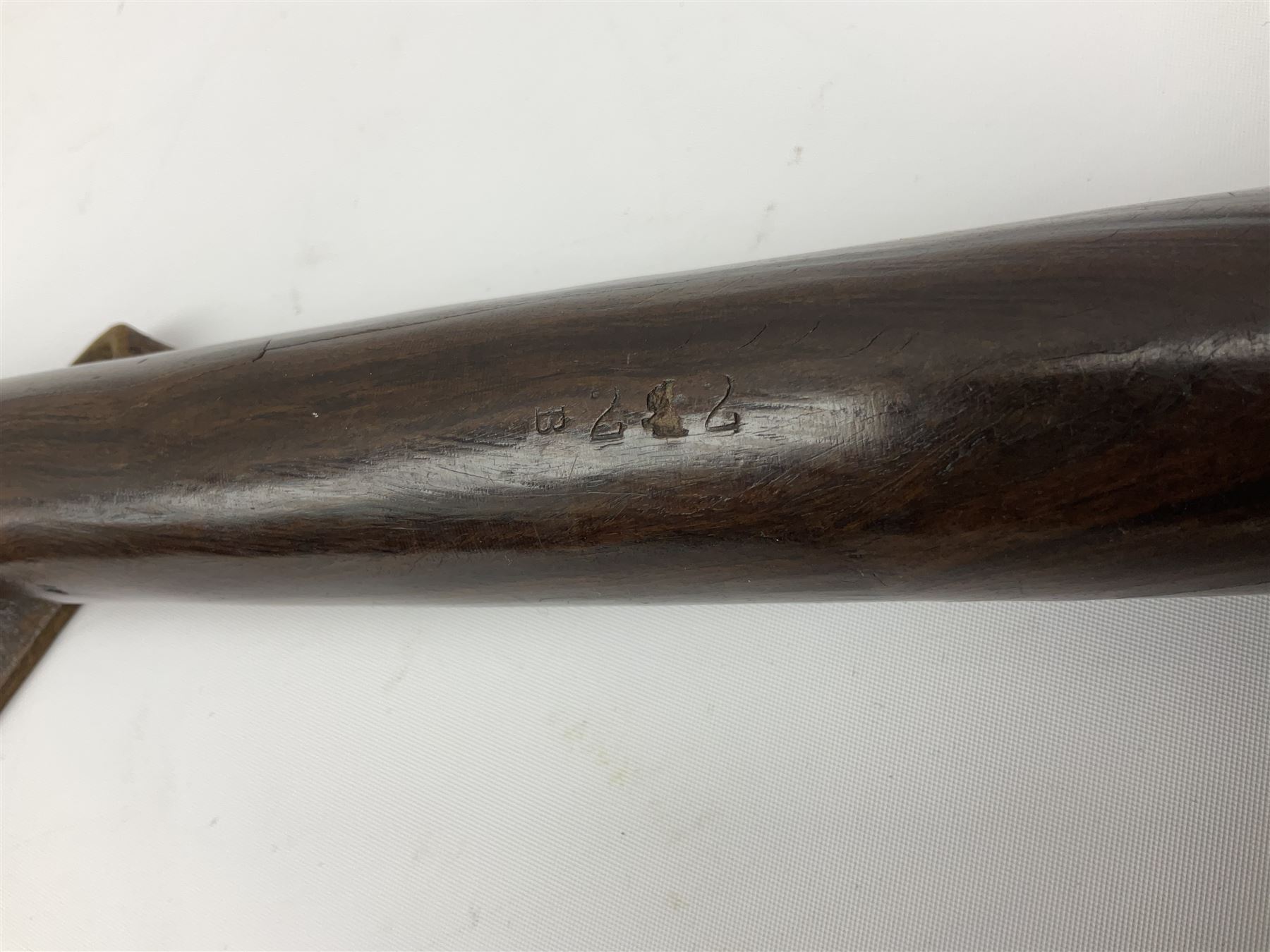 Three police turned hardwood truncheons comprising two patrol truncheons and WPC short truncheon (3)