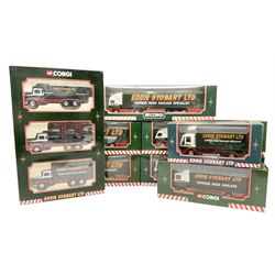 Corgi Eddie Stobart - eight various lorries; nos. 59502, 59503, 59504, 59538, TY87001, 60011 (3-piece set), 59508 & 59601; all boxed (8)