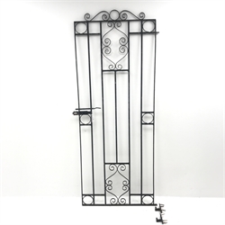 Wrought iron garden gate with two hinges, W79cm, H194cm