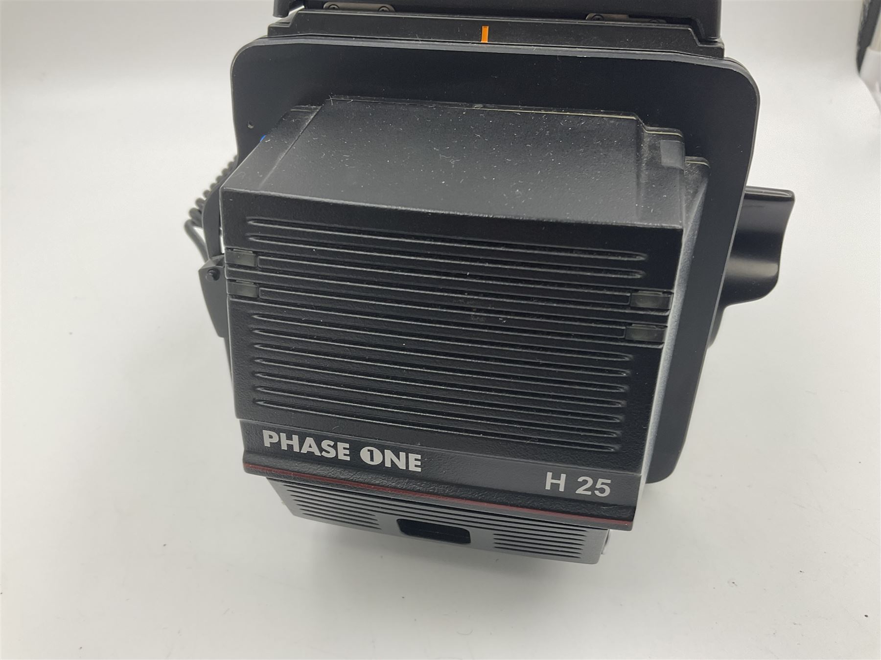 Mamiya RZ67 professional camera body, serial no 120282, with 'Mamiya-Sekor Z f=50mm 1:4.5 W' lens, serial no 18057 and RZ67 AE Prism Finder serial no 106809