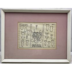 Attupurathu Mathew Abraham (AKA Abu) (Indian 1924-2002): 'Normal Service will be Resumed as Soon as Possible', ink cartoon signed and titled 18cm x 26cm