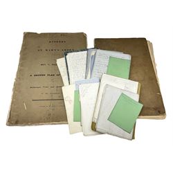 Quantity of 19th century booklets and paper ephemera to include 'Innendecorationen Moebel Und Geraethe'  published by Verlag Von Ernst Wasmuth Berlin, together with Account of St. Mary's Abbey York published by The Society of Antiquities 1829, etc
