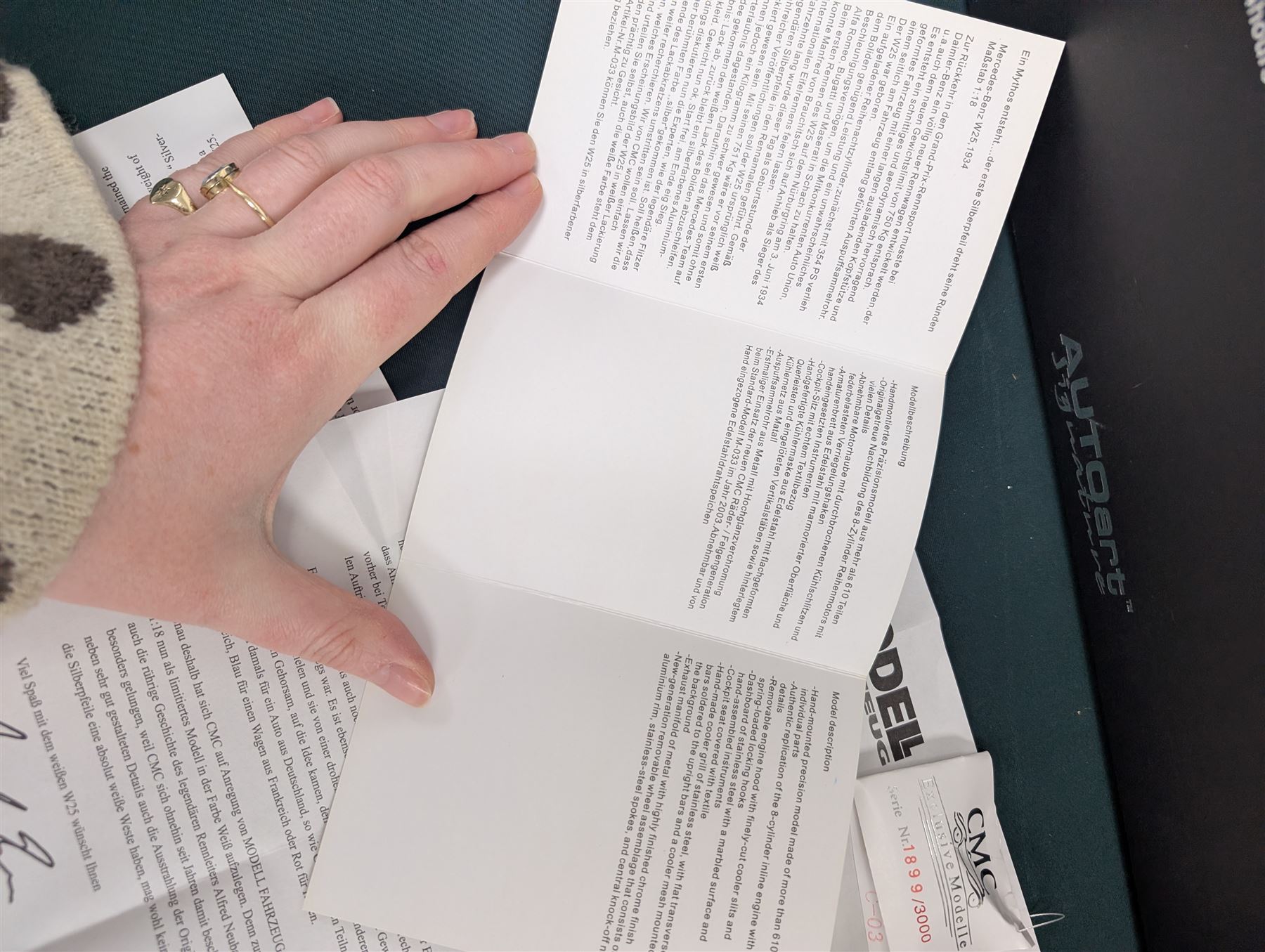 Limited edition CMC 1:18 scale diecast model car no.M065 Mercedes Benz W25 1934 in white, boxed