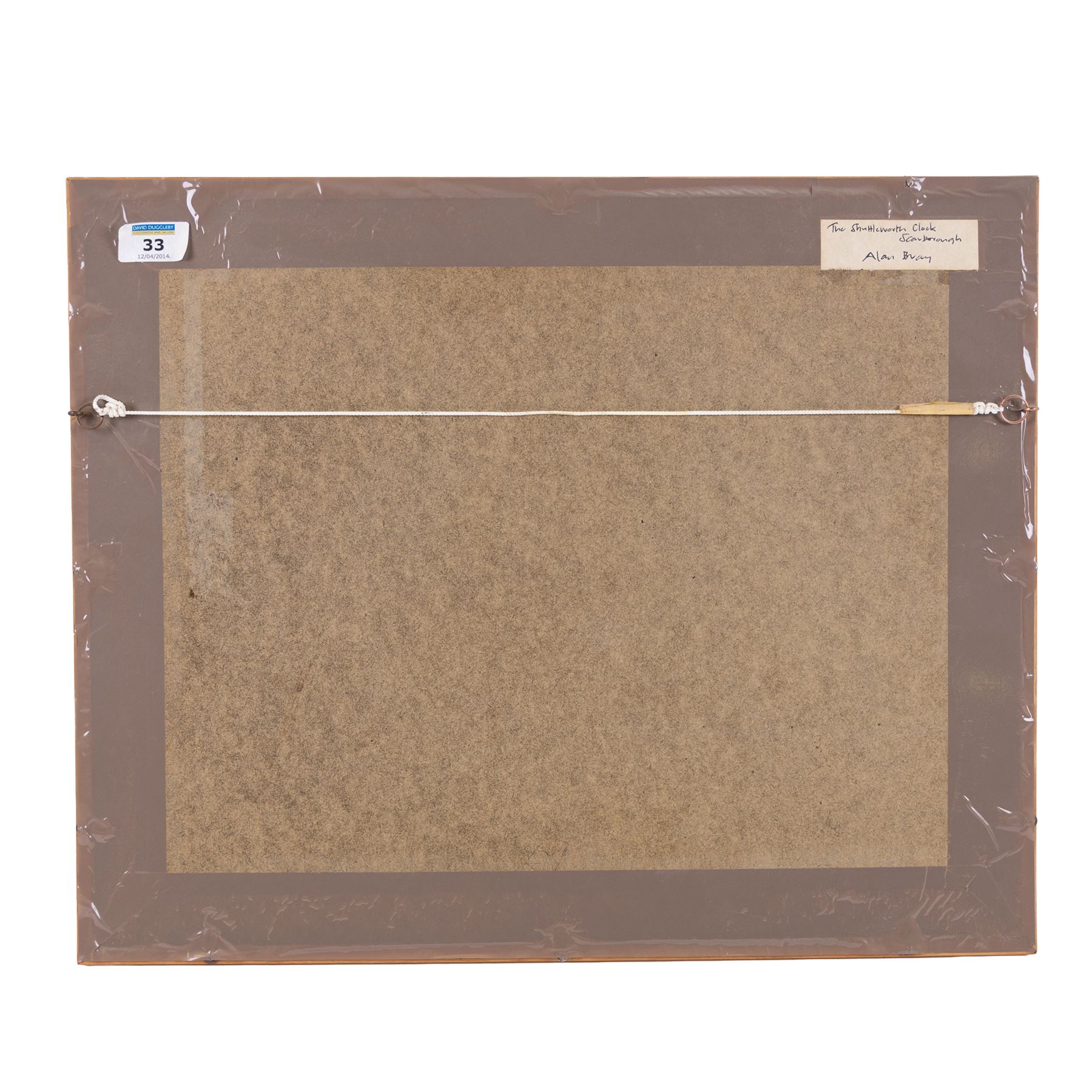 Alan Bray (British late 20th century): The Clock Tower Scarborough, watercolour signed and dated 18th January 1992, 23cm x 35.5cm