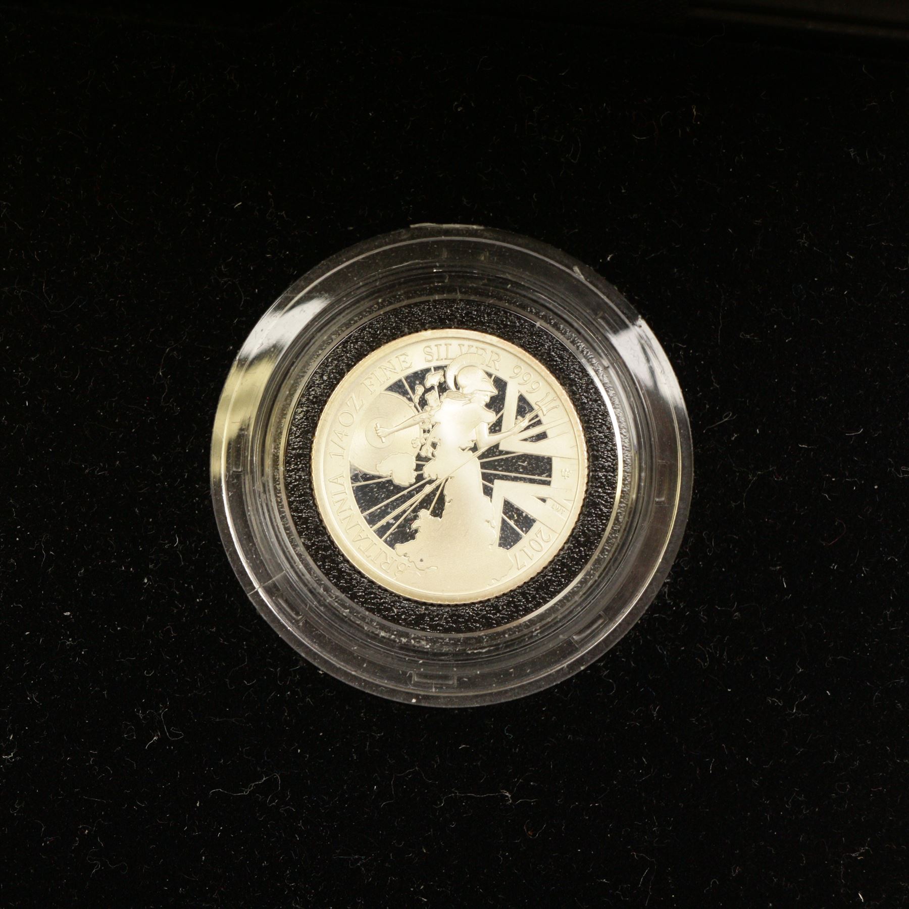 The Royal Mint United Kingdom 2017 silver proof Britannia six-coin set, cased with certificate