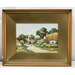 F H Tyndale (British 19th Century): Village Scenes, pair watercolours signed 24cm x 34cm (2)