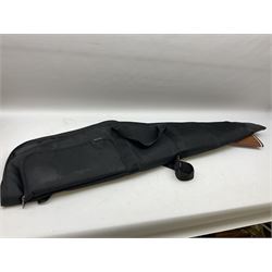 Hatsan .22 break-action air rifle retailed by Edgar brothers with 46cm barrel including fully integrated sound moderator, No.092031501; L113cm overall; in gun sleeve; together with Hawke Vantage 2-7x32 telescopic sight, Bressler Condor 24-72x100 spotting scope with carrying case and Velbon EF-61 tripod; all boxed (4)