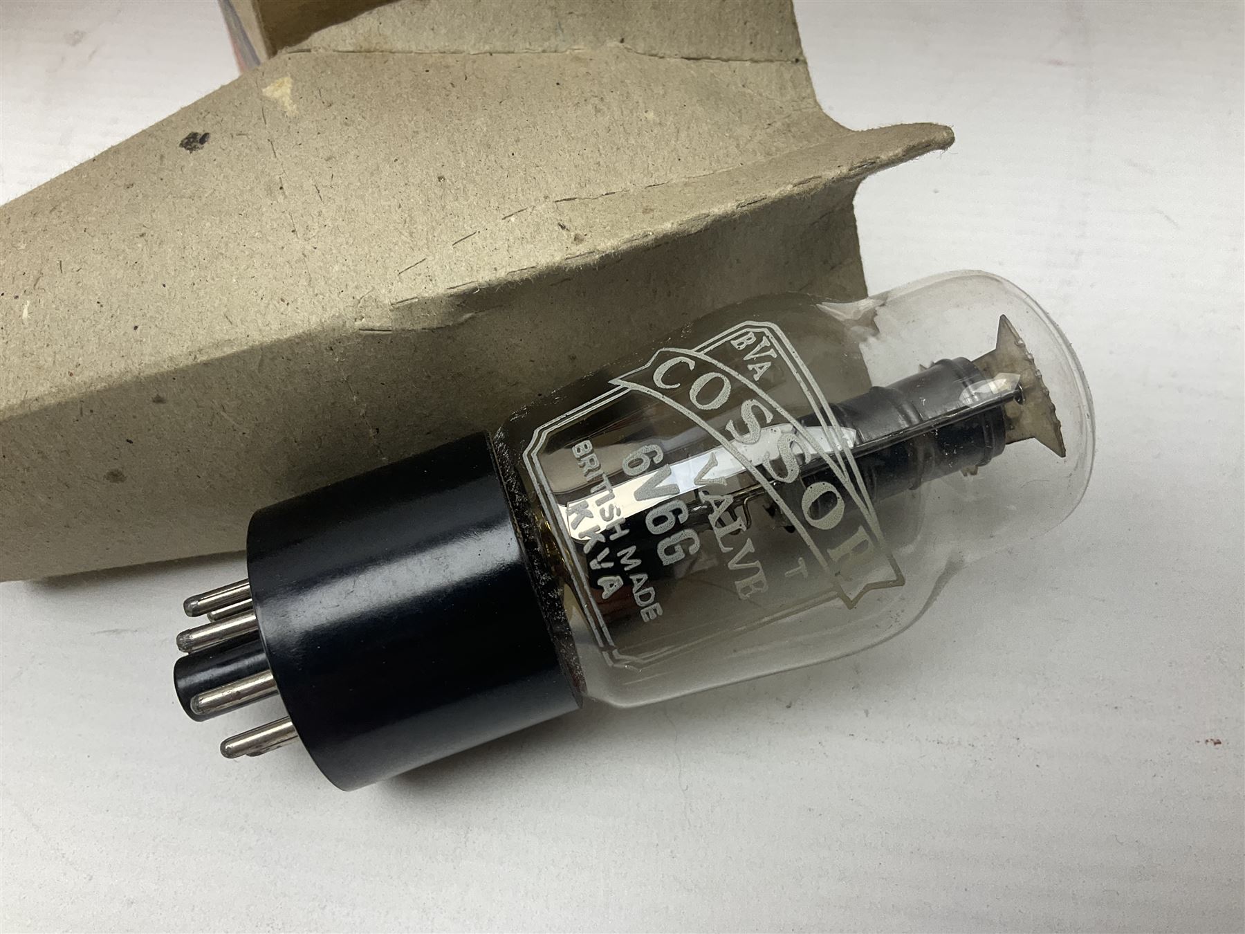 Seven Cossor thermionic radio valves/vacuum tubes, to include PT-41, 2-P, 41-MHL, 6V6G x 2, 6D6, 13-VPA, as per list, boxed