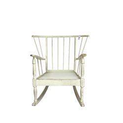 White painted rocking chair